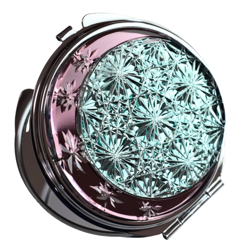 東京切子コンパクトミラー 月姫 Silver | 東京切子KILIKO・光学切子