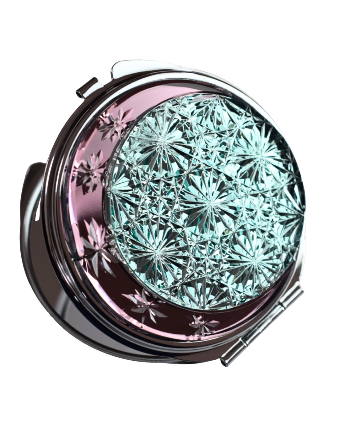 東京切子コンパクトミラー 月姫 Silver | 東京切子KILIKO・光学切子