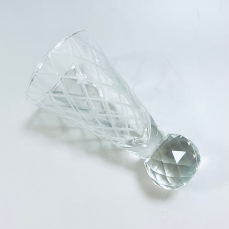 キラキラ東京切子　ぐい吞み　矢来　クリアー　Cocktail