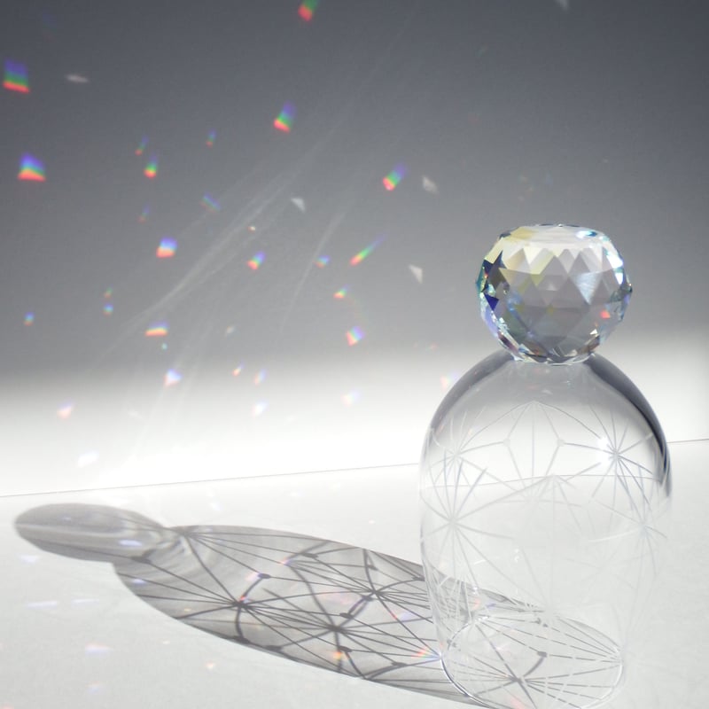 虹が出る東京切子 千代紙 | 東京切子KILIKO・光学切子スタジオ