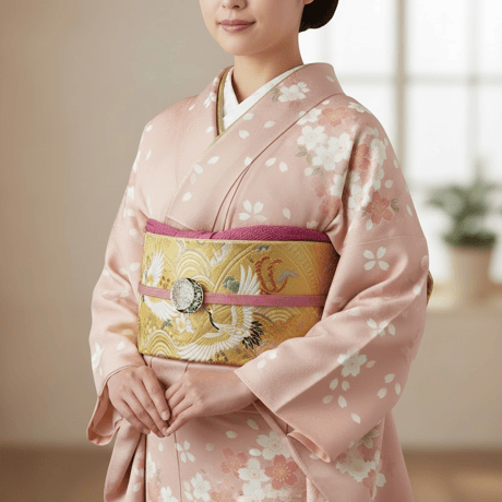 「招福・禍断（まがたち）」東京切子帯留め　組切子　月姫　クリアー・ブラック