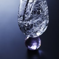 虹が出る東京切子　千代紙   ライト・パープル