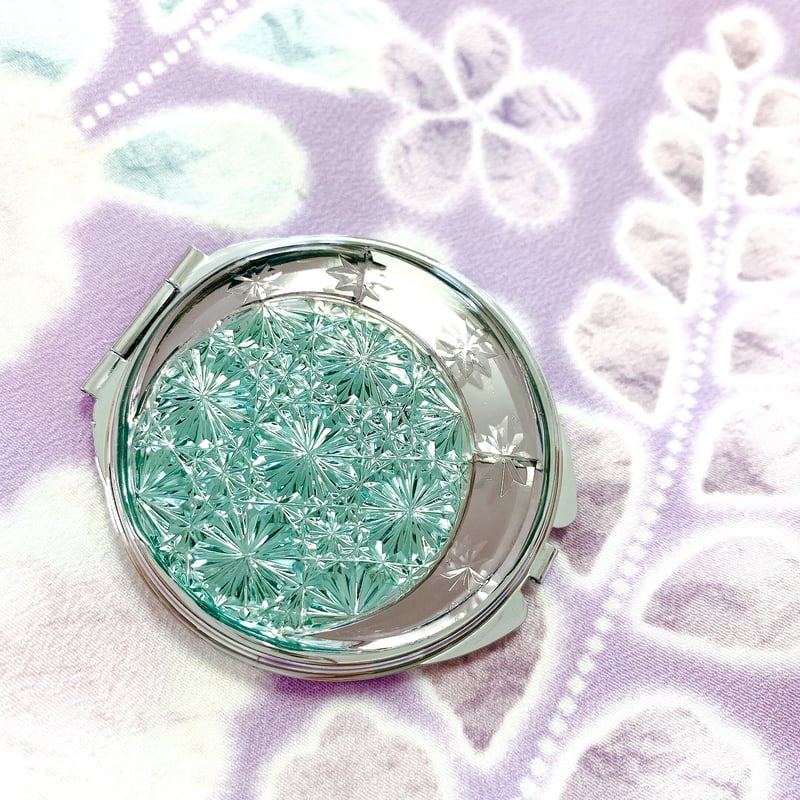 東京切子コンパクトミラー 月姫 Silver | 東京切子KILIKO・光学