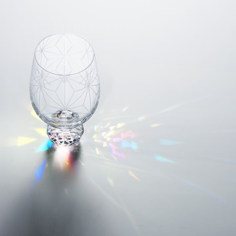 切子グラス　東京切子　虹が出る東京切子　千代紙 　グラス　虹　KILIKO 虹が出る東京切子 千代紙 | 東京切子KILIKO・光学切子スタジオ