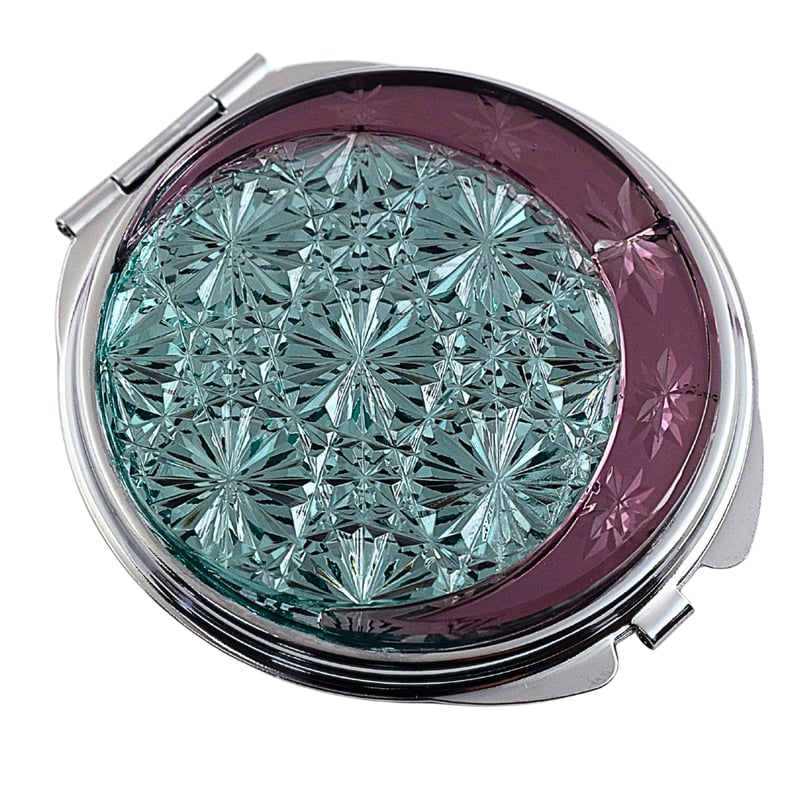 東京切子コンパクトミラー 月姫 Silver | 東京切子KILIKO・光学切子