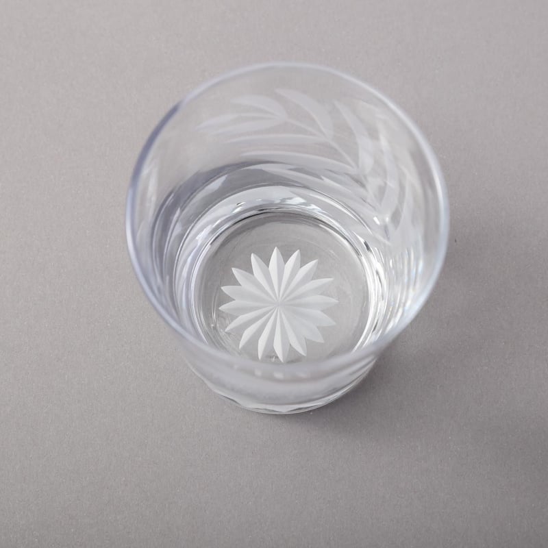 ハワイハワイアンスタイル 東京切子（花切子）ロックグラス ホヌ‐菊