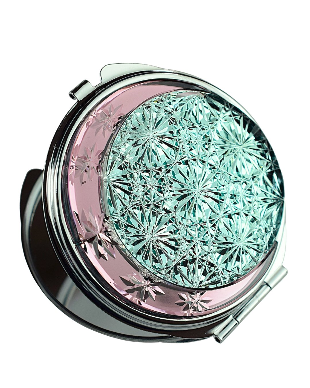 東京切子コンパクトミラー 月姫 Silver | 東京切子KILIKO・光学切子
