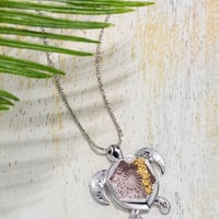 KILIKO　JEWELRY（東京切子）　×　ハワイアンジュエリー 　ネックレス　ホヌ　菊　アメジスト
