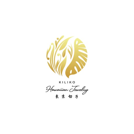 KILIKO　JEWELRY（東京切子）　×　ハワイアンジュエリー 　帯留　麻乃葉　ピーコック・ゴールド
