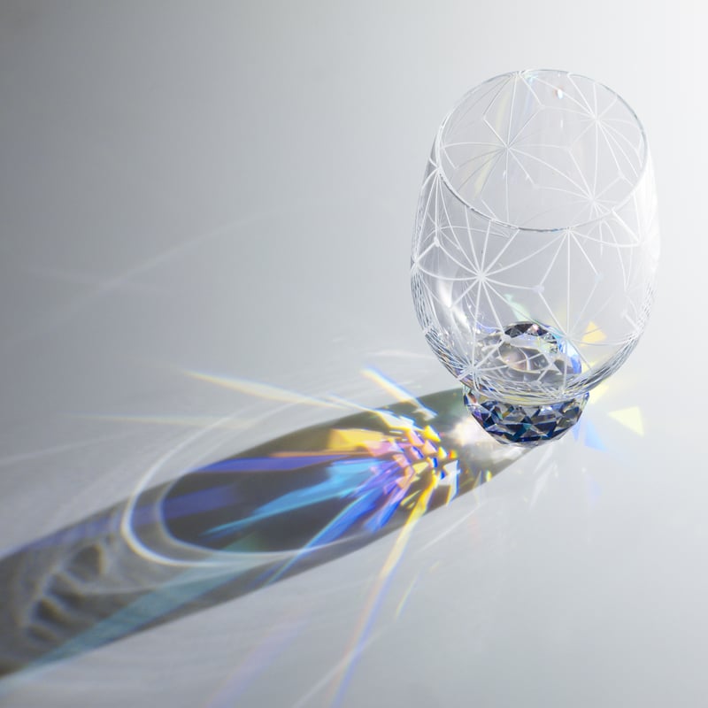 虹が出る東京切子 千代紙 | 東京切子KILIKO・光学切子スタジオ