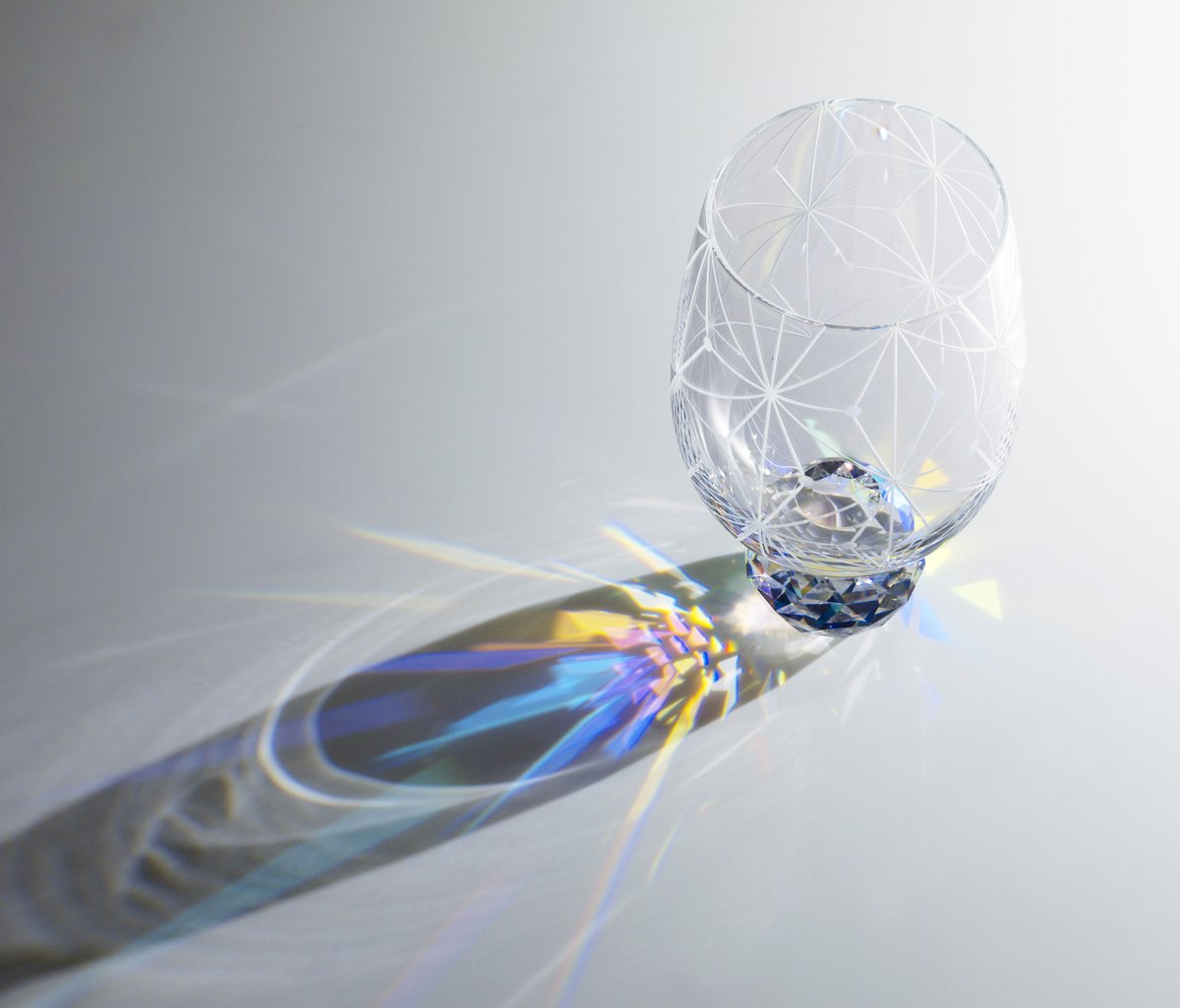 切子グラス　東京切子　虹が出る東京切子　千代紙 　グラス　虹　KILIKO 東京切子虹が出る東京切子千代紙 グラス虹KILIKO