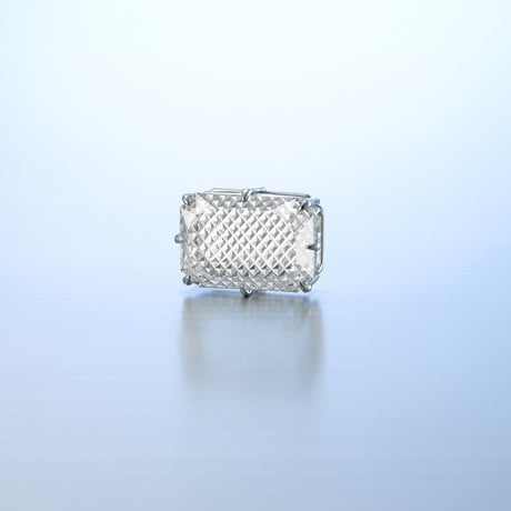 KILIKO　JEWELRY（東京切子）帯留め　魚子　クリアー