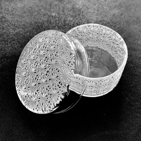 東京切子（花切子）ガラスケース　菊姫