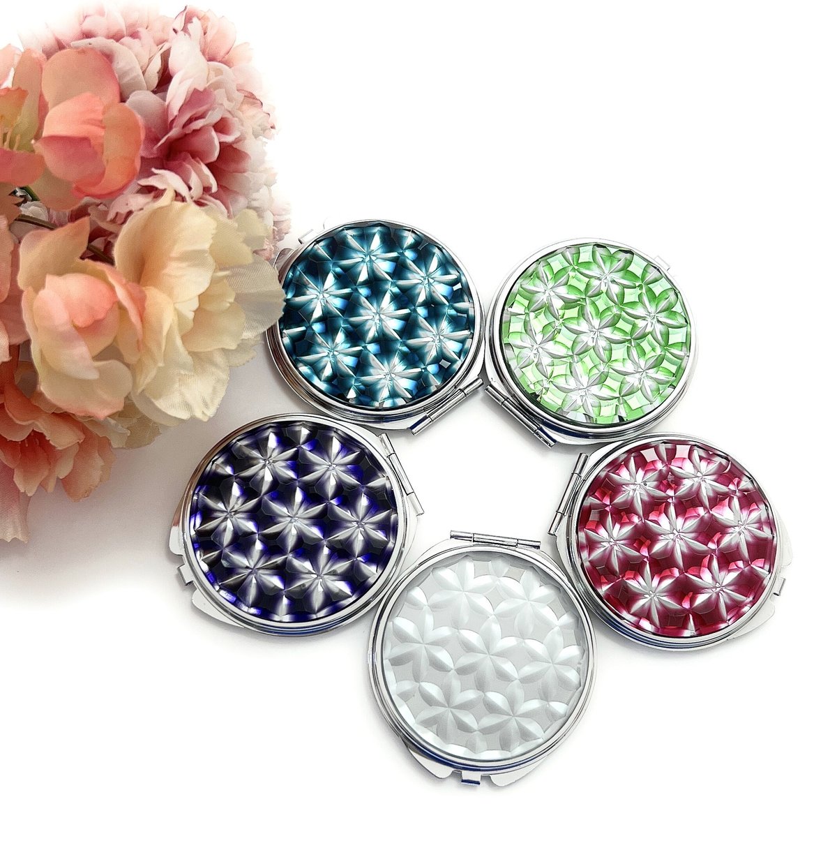 【貴重】純天銀 彫刻 コンパクト ミラー 昭和レトロ 純天銀 彫刻 コンパクトミラー｜Yahoo!フリマ（旧