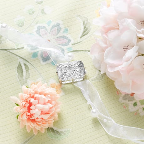KILIKO　JEWELRY（東京切子）帯留め　星姫　クリアー