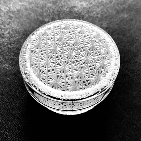 東京切子（花切子）ガラスケース　菊姫