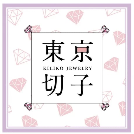 東京切子帯留め　日奈菊　クリアー