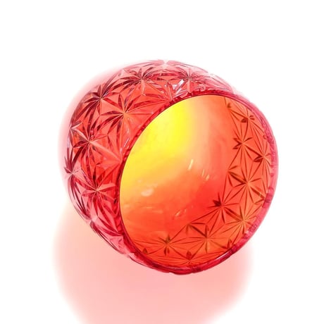 「贅沢仕上げ」琉球ガラス　たる　ｘ　東京切子　千代紙　サンセット