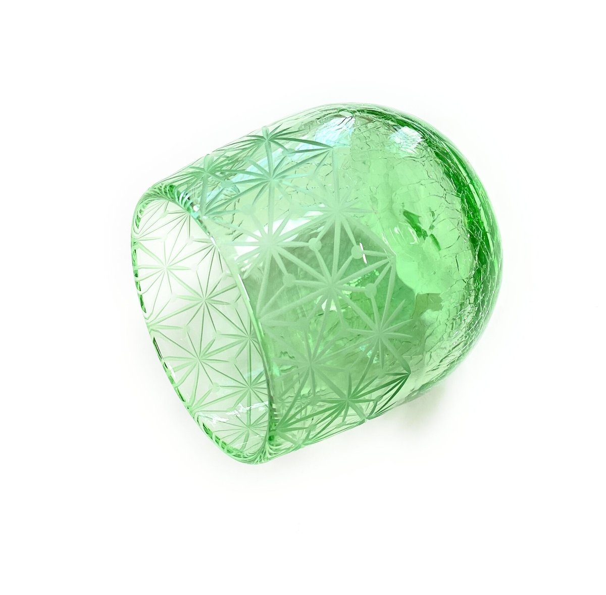 琉球ガラス たる 千代紙 ライトグリーン | 東京切子KILIKO・光学切子