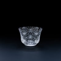 東京切子（花切子）ぐい呑み　大　千代紙