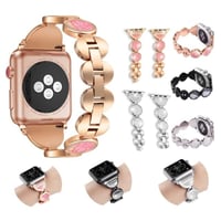 [MO122] ★Apple Watch belt 38mm/41mm/42mm/40mm/44mm/45mm★ アップルウォッチ 替えベルト ビーズ入り ラインストーン メタルバンド ブレスレット