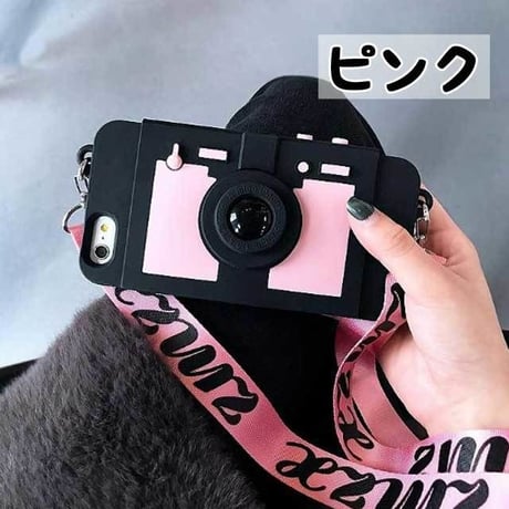[MD436] ★ iPhone 6 / 6s / 6Plus / 6sPlus / 7 / 7Plus / 8 / 8Plus / X ★ シェルカバー ケース カメラ ストラップ 多機能 ポップ