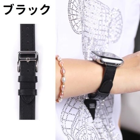 [MO032] ★Apple Watch belt 38mm/41mm/42mm/40mm/44mm/45mm★ アップルウォッチ 替えベルト レザー スリム ステッチ シンプル