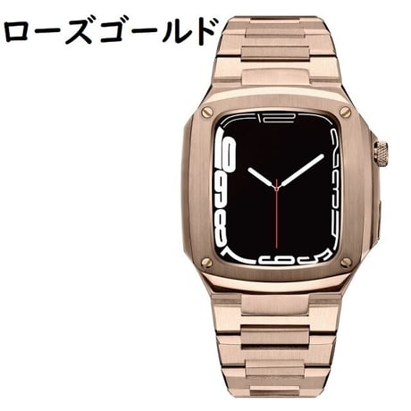 [MO064] ★Apple Watch belt 40mm/44mm★ アップルウォッチ バンパーケース+替えベルト フルメタル 高級感 ワンカラー バイカラー クール
