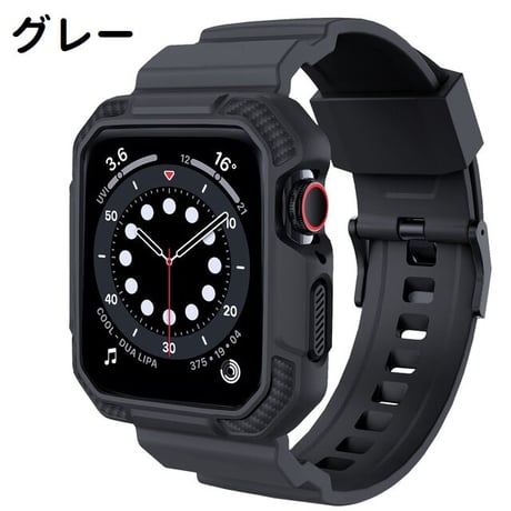 [MO215] ★Apple Watch belt 38mm/41mm/42mm/40mm/44mm/45mm ★ アップルウォッチ バンパーバンド一体型 シリコン プロテクター ダークカラー 防水