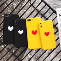 [MD407] ★ iPhone 6 / 6s / 6Plus / 6sPlus / 7 / 7Plus / 8 / 8Plus / X ★ シェルカバー ケース ハート シンプル 可愛い