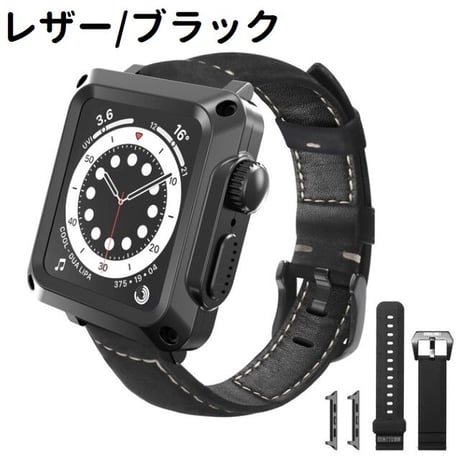 [MO218] ★Apple Watch belt 38mm/42mm/40mm/44mm ★ アップルウォッチ バンパー+替えベルト タイプ選べる メタリック レザー フルメタル ハイブリット