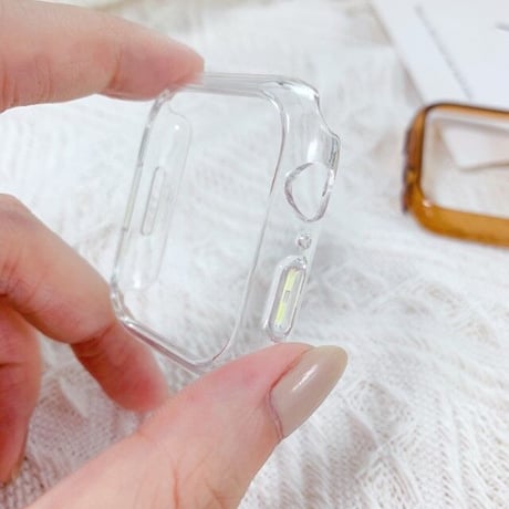 [MO221] ★Apple Watch Bumper case  41mm/45mm ★ アップルウォッチ バンパーケース 色付きクリアカラー クリア 透明 シンプル 汎用性