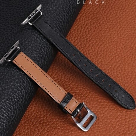 [MO032] ★Apple Watch belt 38mm/41mm/42mm/40mm/44mm/45mm★ アップルウォッチ 替えベルト レザー スリム ステッチ シンプル