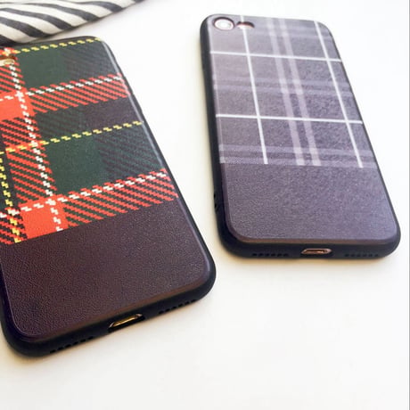 【SI028】★ iPhone 6 / 6s / 6Plus / 6sPlus / 7 / 7Plus ★ シェル型 ケース ( 3パターン ) 英国風 タータン チェック おしゃれ 大人 シンプル