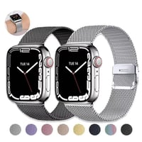 [MO125] ★Apple Watch belt 38mm/41mm/42mm/40mm/44mm/45mm★ アップルウォッチ 替えベルト ミラネーゼループ メッシュ ステンレススチール