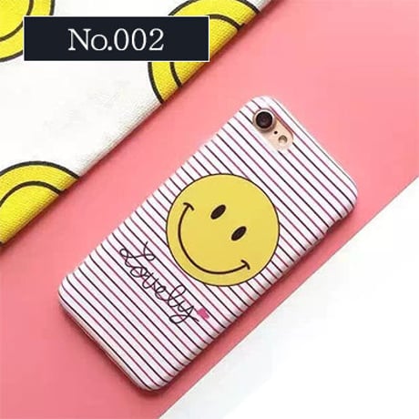 【AO074】★ iPhone6 / 6Plus / 6s / 6sPlus / 7 / 7Plus ★ にこちゃん メッセージ ストライプ iPhoneケース