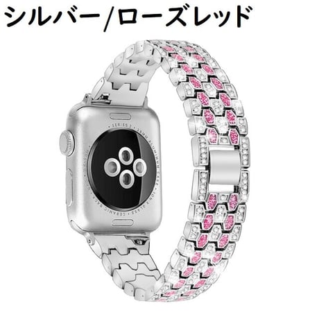 [MO108] ★Apple Watch belt 38mm/41mm/42mm/40mm/44mm/45mm★ アップルウォッチ 替えベルト ラインストーン ハイブリッド ラメ ブレスレット