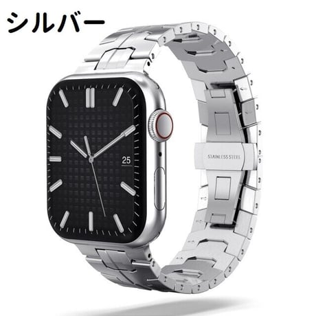 [MO024] ★Apple Watch belt 38mm/41mm/42mm/40mm/44mm/45mm★ アップルウォッチ 替えベルト ステンレス メタリック 高級感
