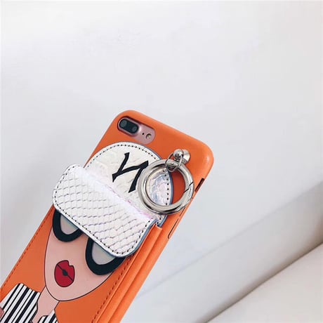 [NW367] ★ iPhone 6 / 6s / 6Plus / 6sPlus / 7 / 7Plus / 8 / 8Plus ★ シェルカバー ケース おしゃれ ガール キャップ 帽子