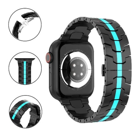 [MO201] ★Apple Watch belt 38mm/41mm/42mm/40mm/44mm/45mm★ アップルウォッチ 替えベルト ステンレススチール センターライン スタイリッシュ