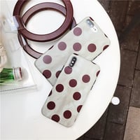 [NW557] ★ iPhone 6 / 6s / 6Plus / 6sPlus / 7 / 7Plus  / 8 / 8Plus / X ★ シェルカバー ケース ヴィンテージ レトロ ドット 水玉