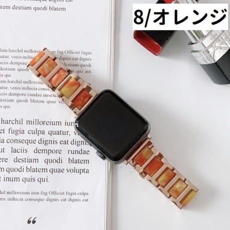 [MO203] ★Apple Watch belt 38mm/41mm/42mm/40mm/44mm/45mm★ アップルウォッチ 替えベルト ニュアンスカラー ストーン風 メタリック 異素材ミックス