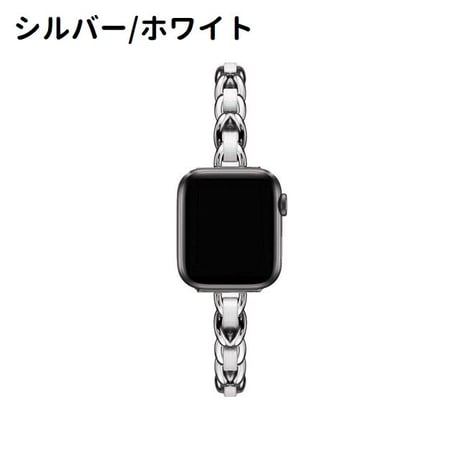 [MO238] ★Apple Watch belt 38mm/40mm/42mm/44mm ★ アップルウォッチ 替えベルト レザーチェーン 細ベルト 異素材ミックス ブレスレット 高見え