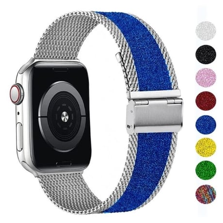 [MO146] ★Apple Watch belt 38mm/42mm/40mm/44mm★ アップルウォッチ 替えベルト ミラネーゼループ メッシュ ステンレススチール