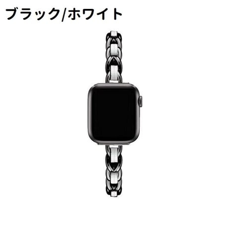[MO238] ★Apple Watch belt 38mm/40mm/42mm/44mm ★ アップルウォッチ 替えベルト レザーチェーン 細ベルト 異素材ミックス ブレスレット 高見え