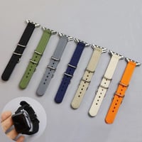 [MO230] ★Apple Watch belt 38mm/40mm/42㎜/44mm ★ アップルウォッチ 替えベルト ナイロン 細ベルト ワンカラー レインボー シンプル スポーティー