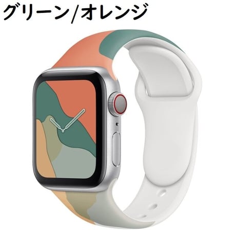 [MO141] ★Apple Watch belt 38mm/41mm/42mm/40mm/44mm/45mm★ アップルウォッチ 替えベルト ラテカラー ミックスカラー シリコン カラフル