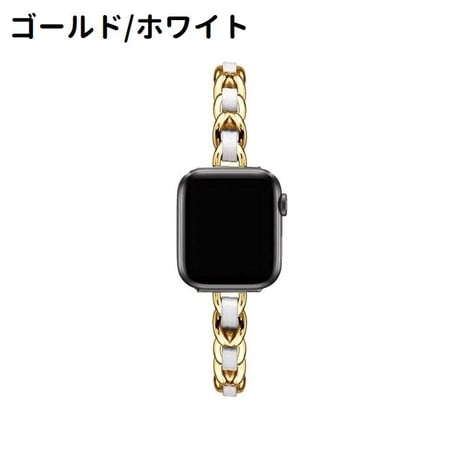 [MO238] ★Apple Watch belt 38mm/40mm/42mm/44mm ★ アップルウォッチ 替えベルト レザーチェーン 細ベルト 異素材ミックス ブレスレット 高見え