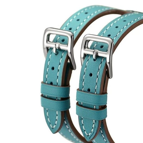 [MO131] ★Apple Watch belt 38mm/42mm/40mm/44mm★ アップルウォッチ 替えベルト 2連レザー ダブルベルト 幅広 ワイド ステッチ