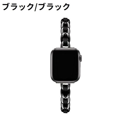[MO238] ★Apple Watch belt 38mm/40mm/42mm/44mm ★ アップルウォッチ 替えベルト レザーチェーン 細ベルト 異素材ミックス ブレスレット 高見え